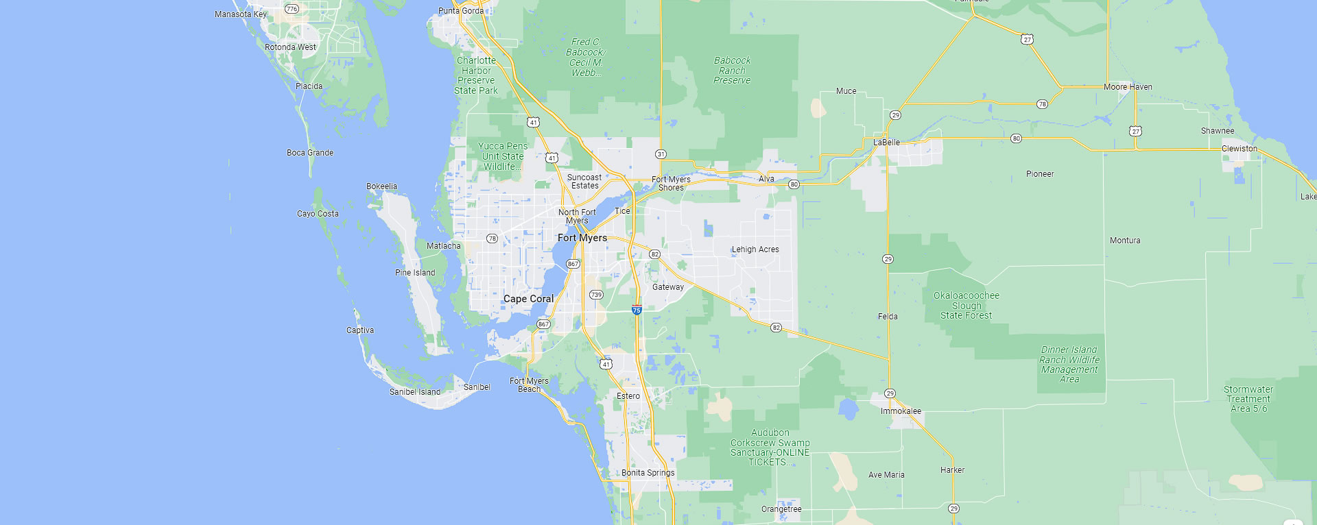 Cape Coral, Florida Junk Removal Map